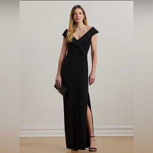 Elegant Side slit off the shoulder gown